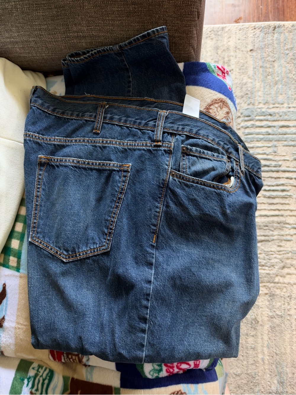 Men's Relaxed Fit Dark Blue Denim Jeans
